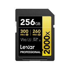LEXAR Professional SDXC/SDHC 2000x 300MB/s Classe 10 V90 U3 UHS-II 256GB