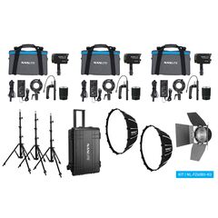 NANLITE Kit Triplo Iluminador LED Bi-Color FORZA 60B II