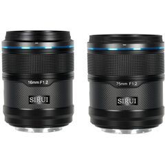 SIRUI Kit Sniper Series 16mm, 75mm f/1.2 Sony E - Preto