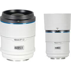 SIRUI Kit Sniper Series 16mm, 75mm f/1.2 Sony E - Branco