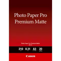 CANON Papel para Impressora Jato de Tinta Premium Mate PM-101 A3 - 20 folhas