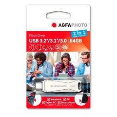 AGFAPHOTO 2-em-1 Pen USB + USB-C 64GB