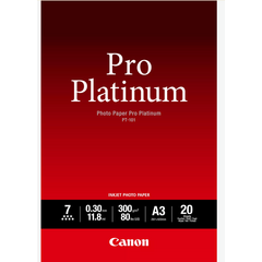 CANON Papel para Impressora Jato de Tinta Fine Art Glossy Pro Platinum PT-101 A3 - 20 Folhas