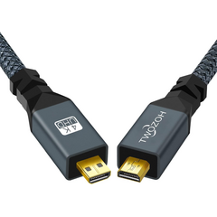 TWOZOH Cabo Micro HDMI para Micro HDMI Tipo D - 30cm