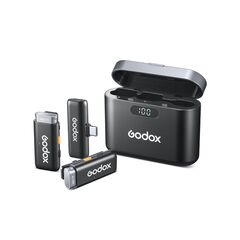 GODOX Microfone de Lapela Wireless WES USB-C (2TX+1RX)