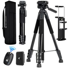 K&F CONCEPT Trip&eacute; S254A3 com Cabe&ccedil;a de Bola BV01
