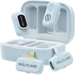 HOLLYLAND Lark A1 (2TX + 2RX [USB-C + Lightning]) - Duo Combo Sky Blue