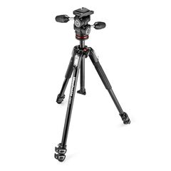MANFROTTO Kit de Trip&eacute; de Alum&iacute;nio 190X, 3 Se&ccedil;&otilde;es, Cabe&ccedil;a Esf&eacute;rica de 3 Vias 804