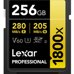 Professional GOLD Series SDXC 1800x 280MB/s Classe 10 U3 UHS-II - 256GB