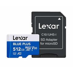 LEXAR BluePlus MicroSDXC 170MB/s V30 U3 UHS-I - 512 GB