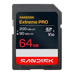 SANDISK Extreme Pro SDCX 200MB/s Classe10 V30 U3 UHS-I - 64GB