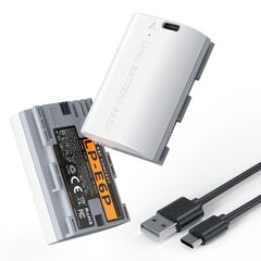 K&F CONCEPT KIT 2 Baterias LP-E6P USB-C 2520mAh