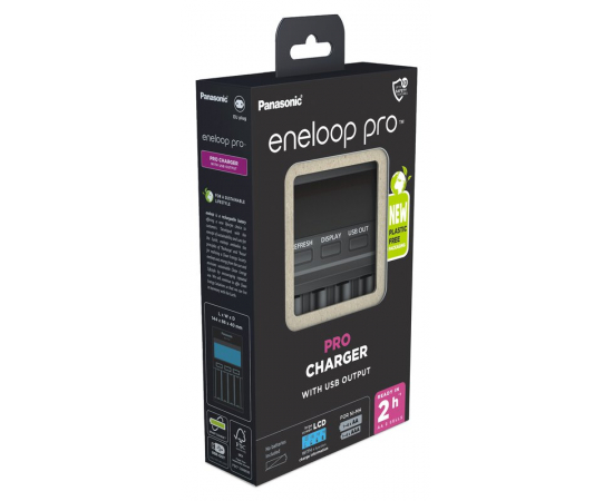 ENELOOP Pro Plastic FREE Carregador Profissional BQ-CC65 com LCD