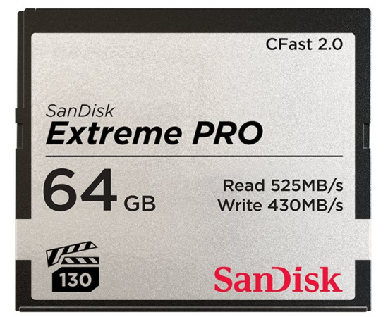 SANDISK Extreme Pro CFast 2.0 525MB/s CFV30 VPG130 - 64GB