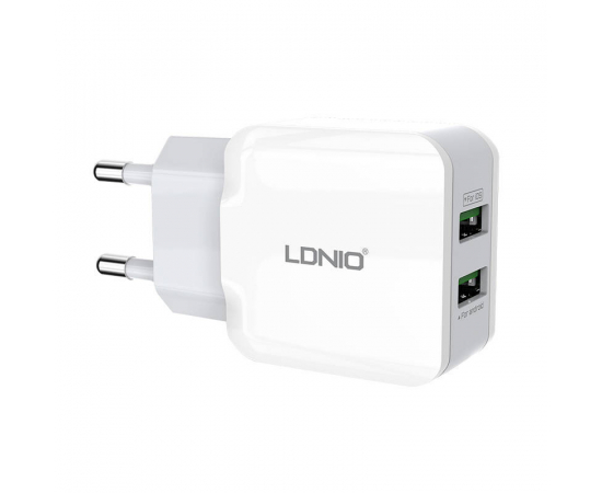 LDNIO Wall charger A2202 2x USB 12W - BrancoLDNIO Wall charger A2202 2x USB 12W - Branco