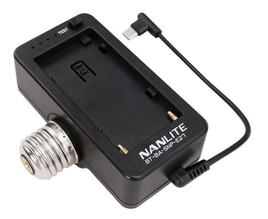 NANLITE Adaptador de Bateria NPF com Casquilho E27