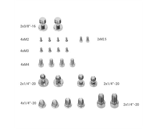 SMALLRIG AAK2326 Conjunto de parafusos SmallRig para acessórios de câmera