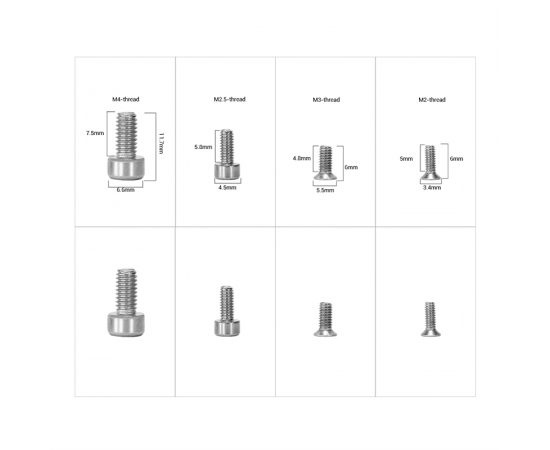 SMALLRIG AAK2326 Conjunto de parafusos SmallRig para acessórios de câmera