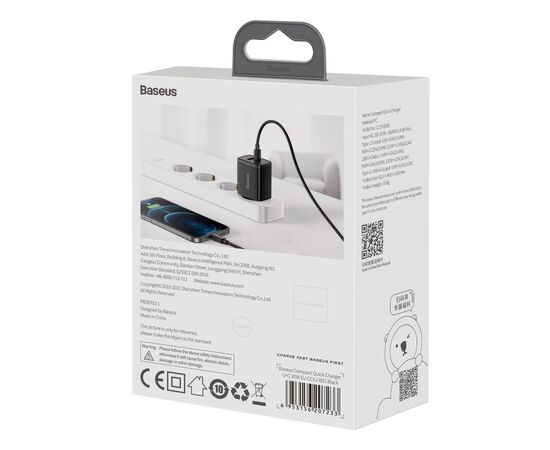 BASEUS Transformador USB 20W Preto