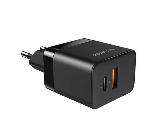 BLITZWOLF Carregador de Rede USB + USB-C  GaN 35W, BW-S21 (Preto)