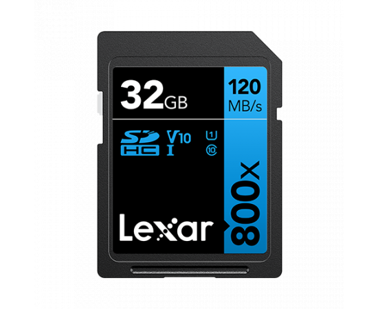 LEXAR Professional SDHC 800x 120MB/s Classe 10 U1 UHS-I 4K - 32GB