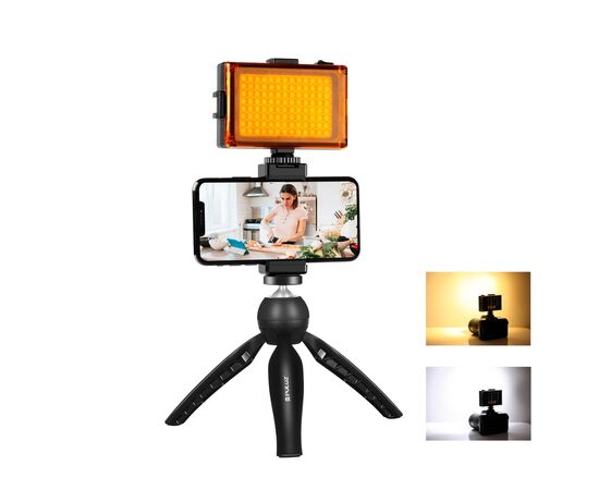 PULUZ Kit Broadcast para Smartphone (Tripé + LED + Suporte Smartphone)