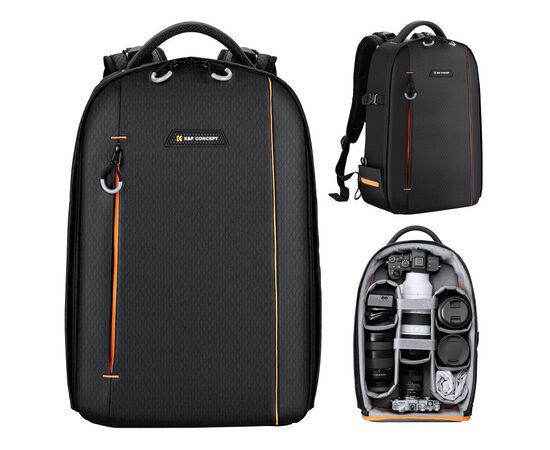 K&F CONCEPT Mochila Multifuncional Camera Backpack KF13.140 - 15L (Preto)