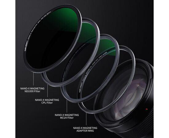 K&F CONCEPT Kit de Filtros Magnéticos UV CPL e ND1000 77mm