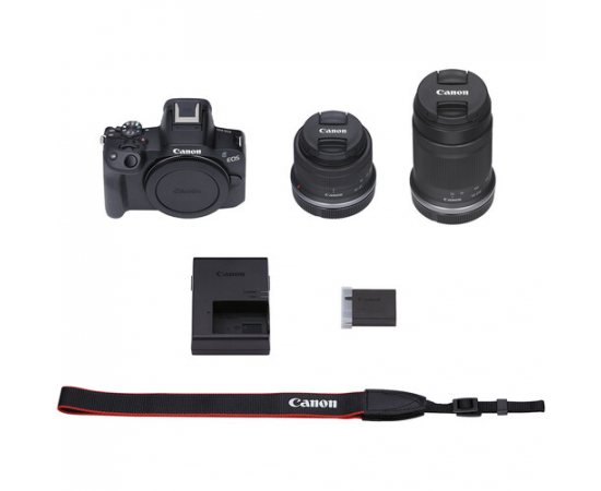 CANON EOS R50 + RF-S 18-45mm + 55-210mm (Preto) I