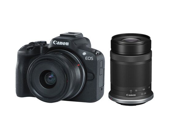 CANON EOS R50 + RF-S 18-45mm + 55-210mm (Preto) A