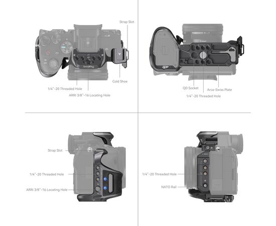 SMALLRIG 3710 "Rhinoceros" Kit Cage para Sony Alpha 7R V / Alpha 7 IV / Alpha 7S IIISMALLRIG 3710 "Rhinoceros" Kit Cage para Sony Alpha 7R V / Alpha 7 IV / Alpha 7S III