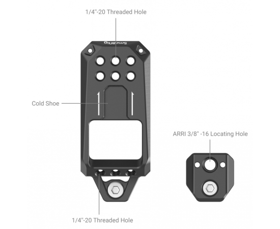 SMALLRIG 3990 Top Plate para Unidade de Pega XLR da Sony FX3 MD3990