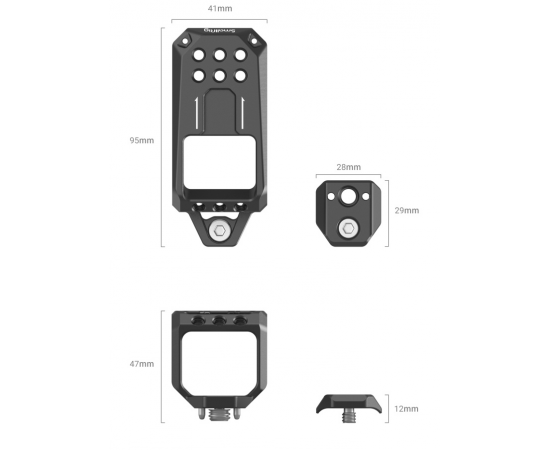 SMALLRIG 3990 Top Plate para Unidade de Pega XLR da Sony FX3 MD3990