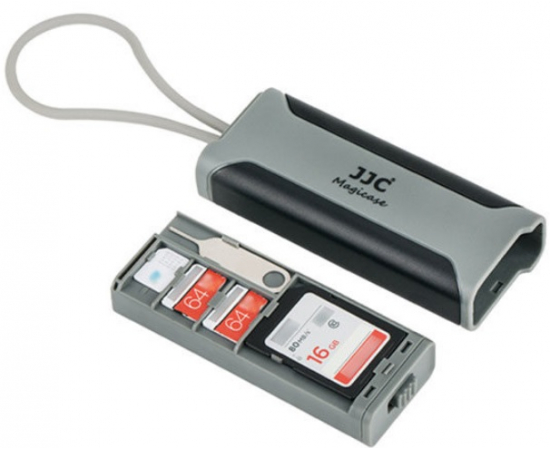 JJC Estojo para Cartões SD / TF / nanoSIM / USB 3.0 Multi-function Card Reader MCR-STM5BP