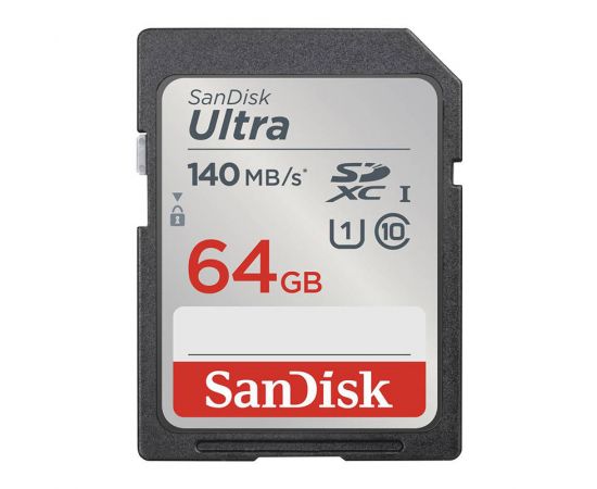 SANDISK Cartão de Memória ULTRA SDXC 64GB 140MB/s UHS-I Class 10 SDSDUNB-064G-GN6IN