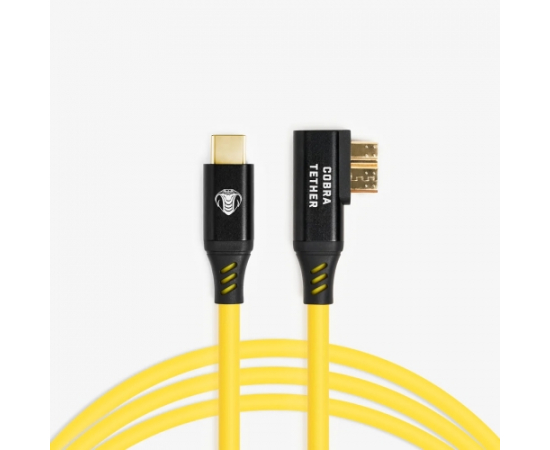 COBRA TETHER CABO USB-C - MICRO-B 90º - 10M YELLOW