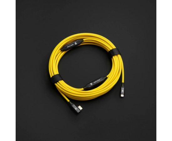 COBRA TETHER CABO USB-C - MICRO-B 90º - 10M YELLOW