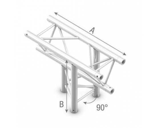 STUDIOKING TRUSS T-Cross 90º 3 vias Apex para cima e para baixo