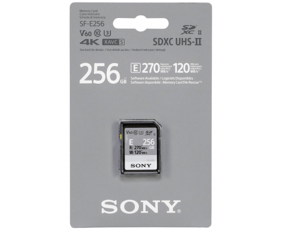 SONY SDXC E Series 270MB/s Classe 10 V60 UHS-II - 256GB