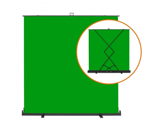 WALIMEX PRO Fundo Roll-Up 210X220cm - Verde Chromakey