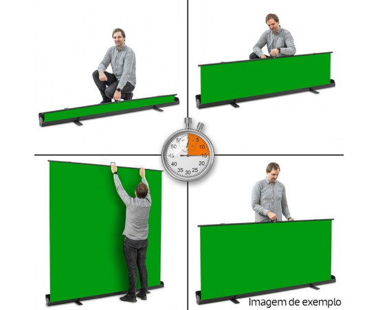 WALIMEX PRO Fundo Roll-Up 210X220cm - Verde Chromakey