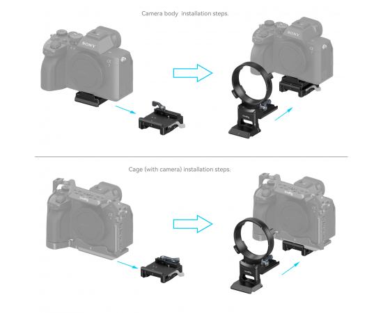 SMALLRIG 4244 Sapata Rotativa Horizontal para Vertical para Sony E e FX