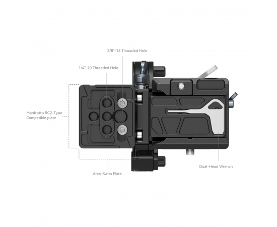 SMALLRIG 4244 Sapata Rotativa Horizontal para Vertical para Sony E e FX