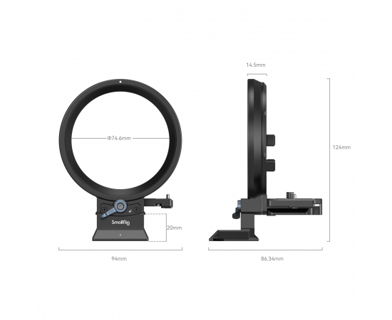 SMALLRIG 4300 Sapata Rotativa Horizontal para Vertical para Canon R