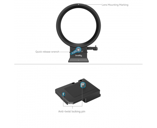 SMALLRIG 4300 Sapata Rotativa Horizontal para Vertical para Canon R