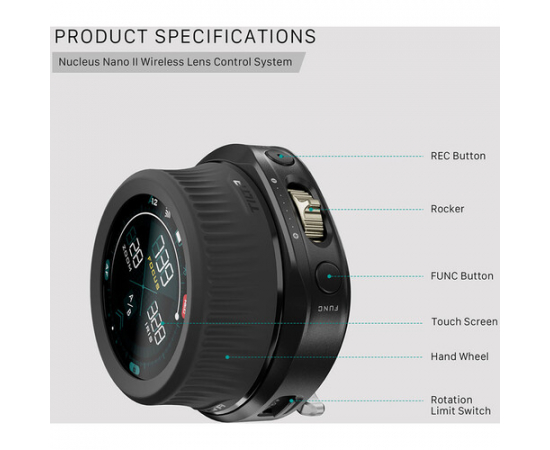 TILTA Nucleus Nano II FIZ - Sistema de Controlo de Lentes Sem Fios