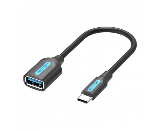 VENTION Cabo OTG CCVBB USB-C 3.1 Macho/USB-A 3.0 Fêmea (Preto) - 15cm