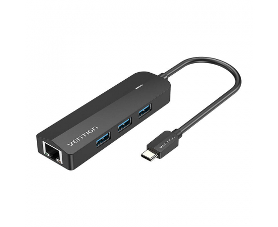 VENTION Hub USB-C para 3x USB 3.0/RJ45 - 0.15m