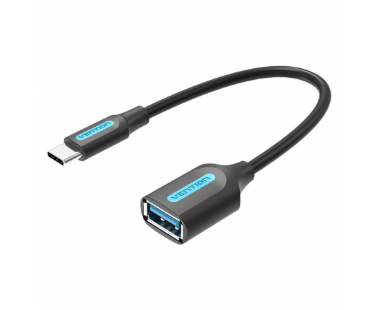 VENTION Cabo OTG CCVBB USB-C 3.1 Macho/USB-A 3.0 Fêmea (Preto) - 15cm