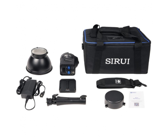 SIRUI Kit softbox + Iluminador Luz Fixa + Tripé de estúdio + 2 Baterias + 1 Carregador